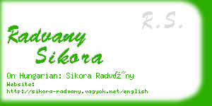 radvany sikora business card